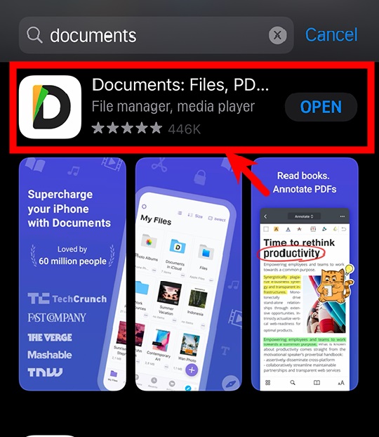 Instalar documentos.