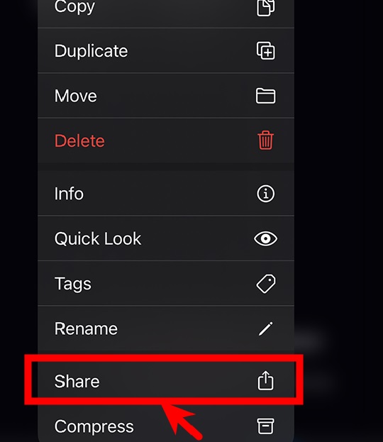 Tryk på Share-knappen